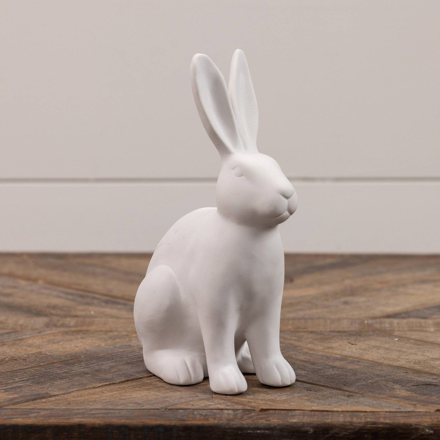 WHITE SITTING BUNNY