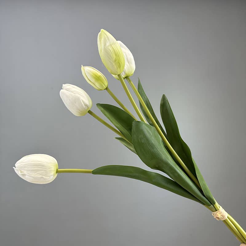 19''T Real Touch Tulips bunch, Faux Tulips Spring Flowers