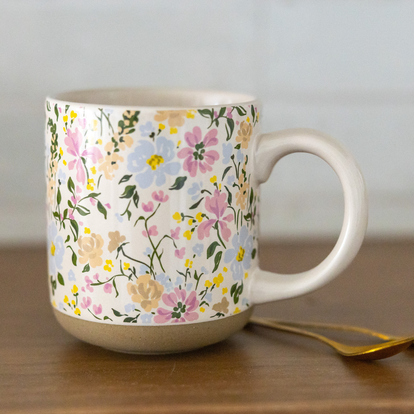 *NEW* Floral Stoneware Coffee Mug - Spring Home Decor