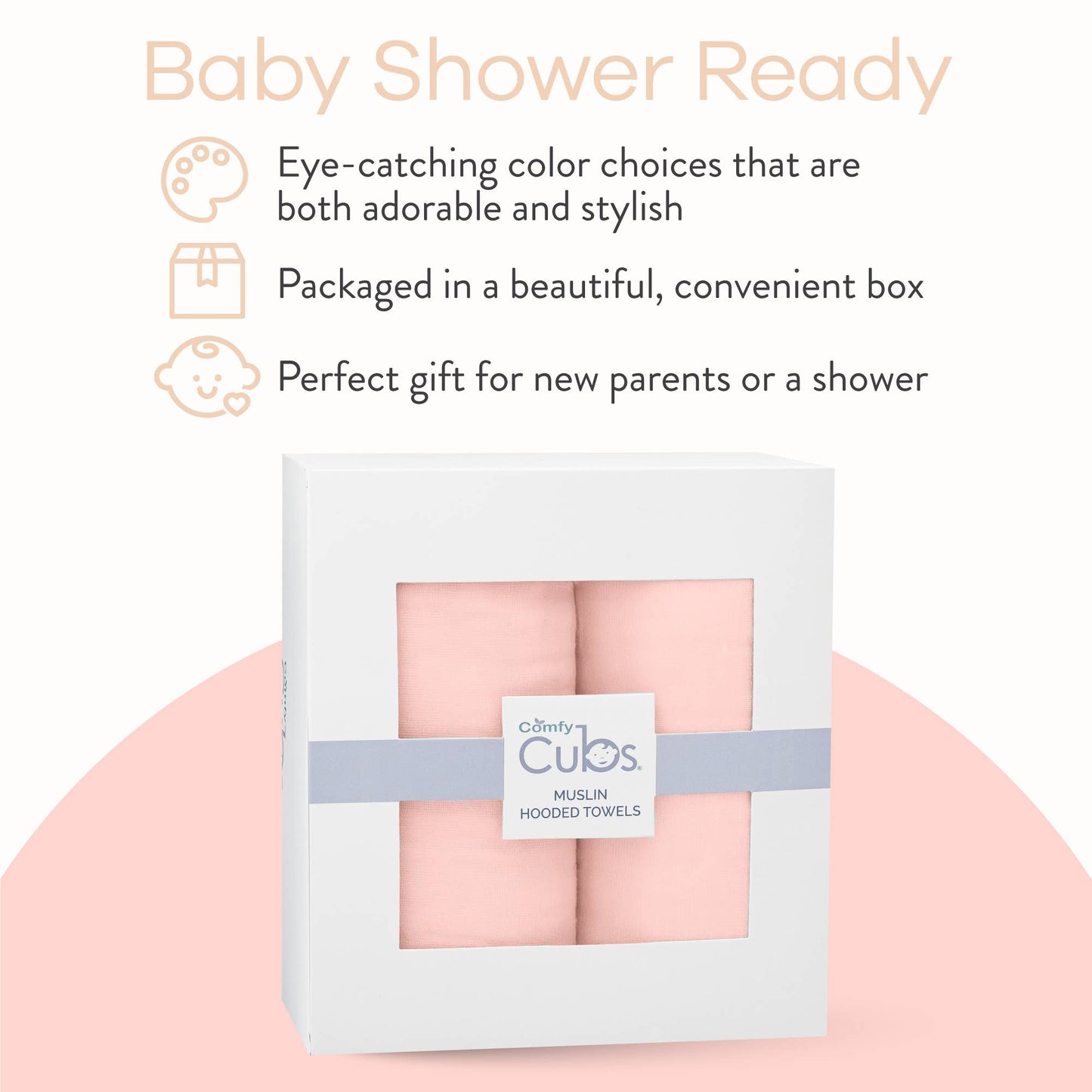Baby Hooded 9 Layer Muslin Cotton Towel for Kids: White / Pack of 1