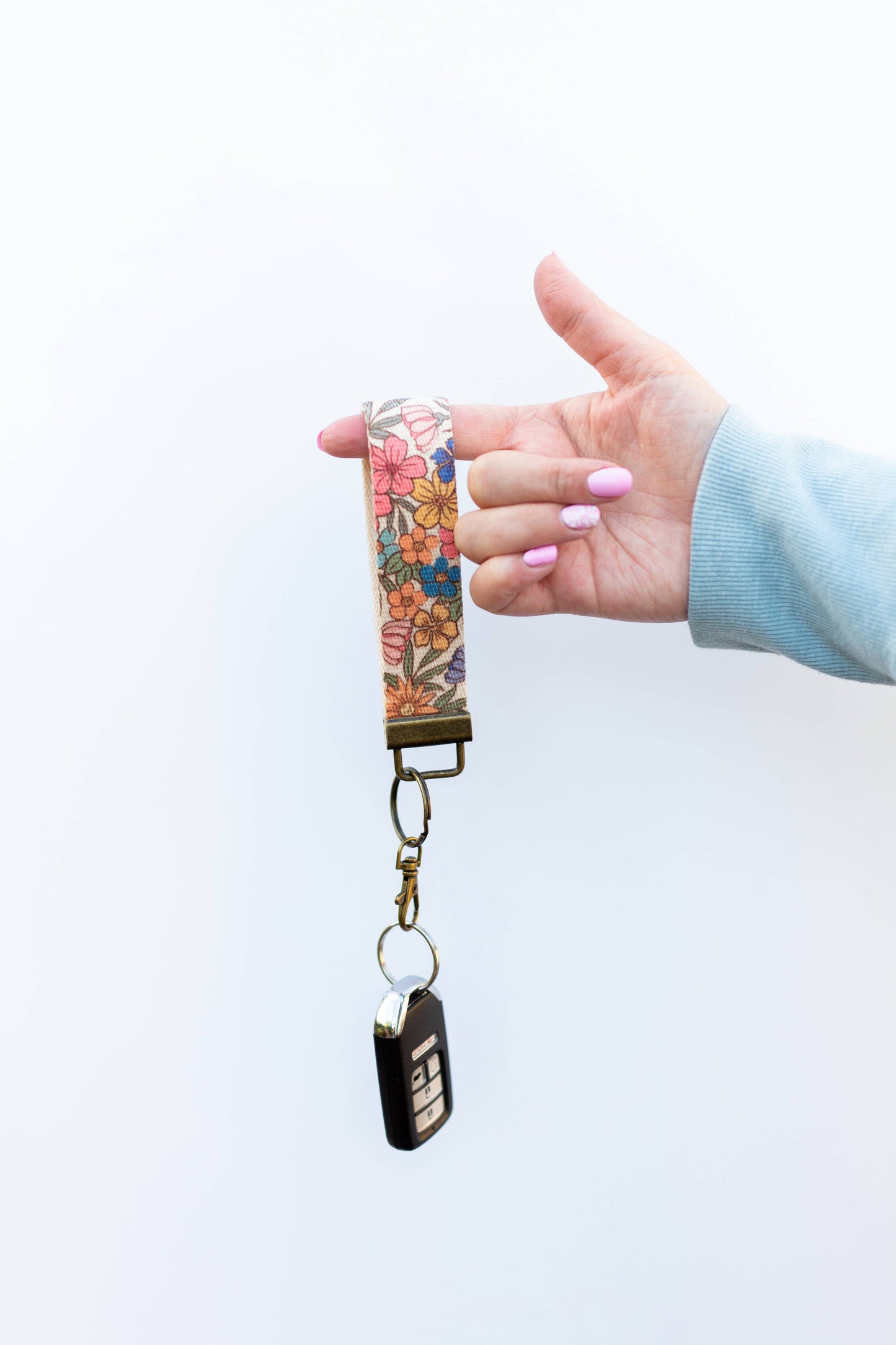 Canvas Wrist Keychain Lanyard, Custom Lanyard, Key Fob Wrist: #4 Green Checker / 1.25 Inches Wide (size pictured)