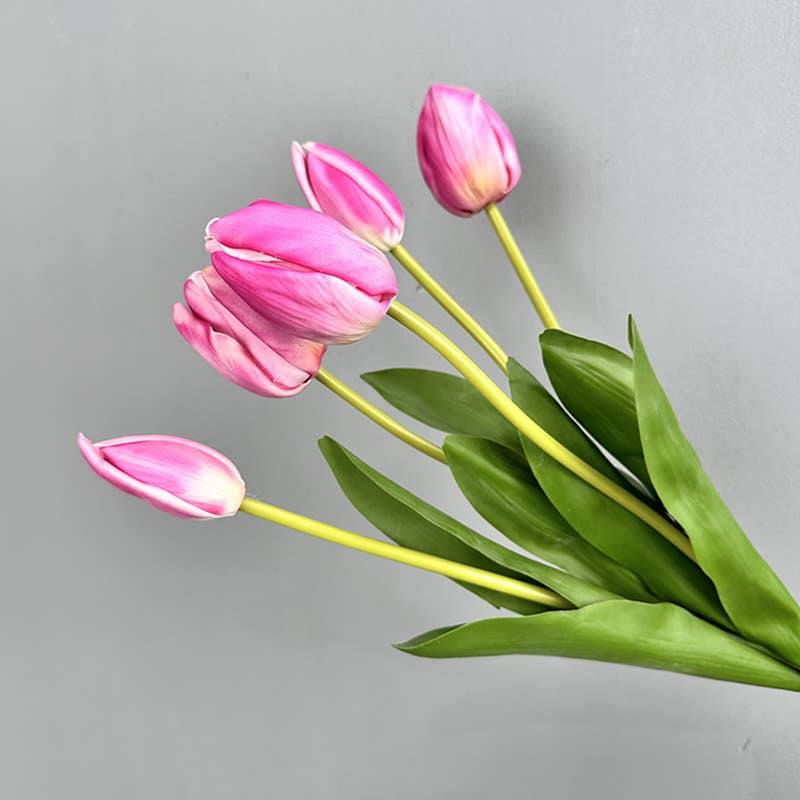 19''T Real Touch Tulips bunch, Faux Tulips Spring Flowers