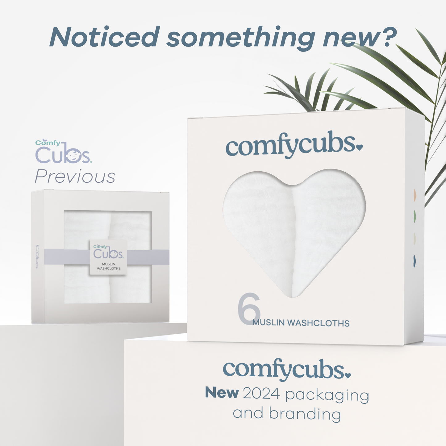 Baby Washcloths 100% Muslin Cotton by Comfy Cubs: White / 6-Pack 10”X10”