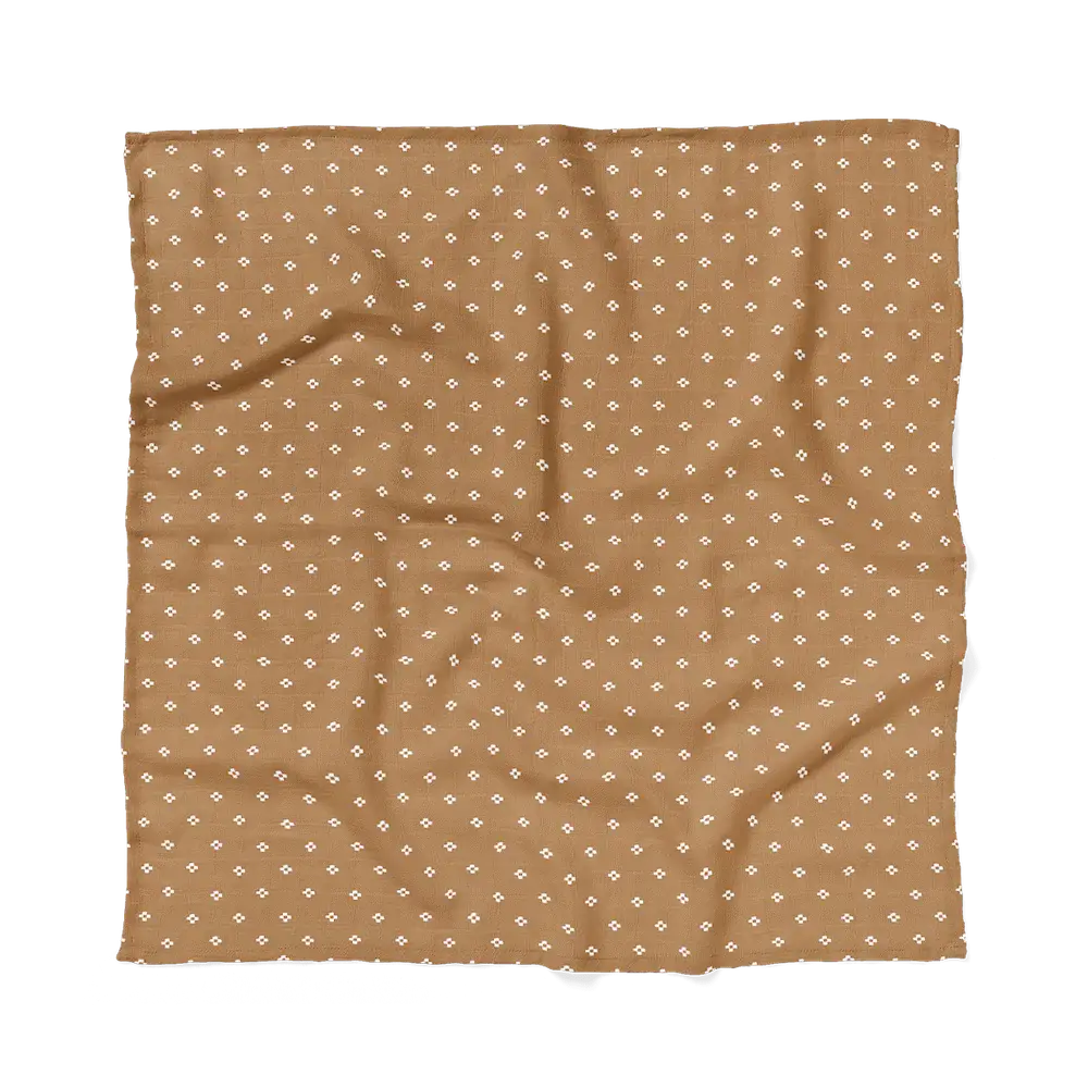 Boho Square Brown Baby Blanket