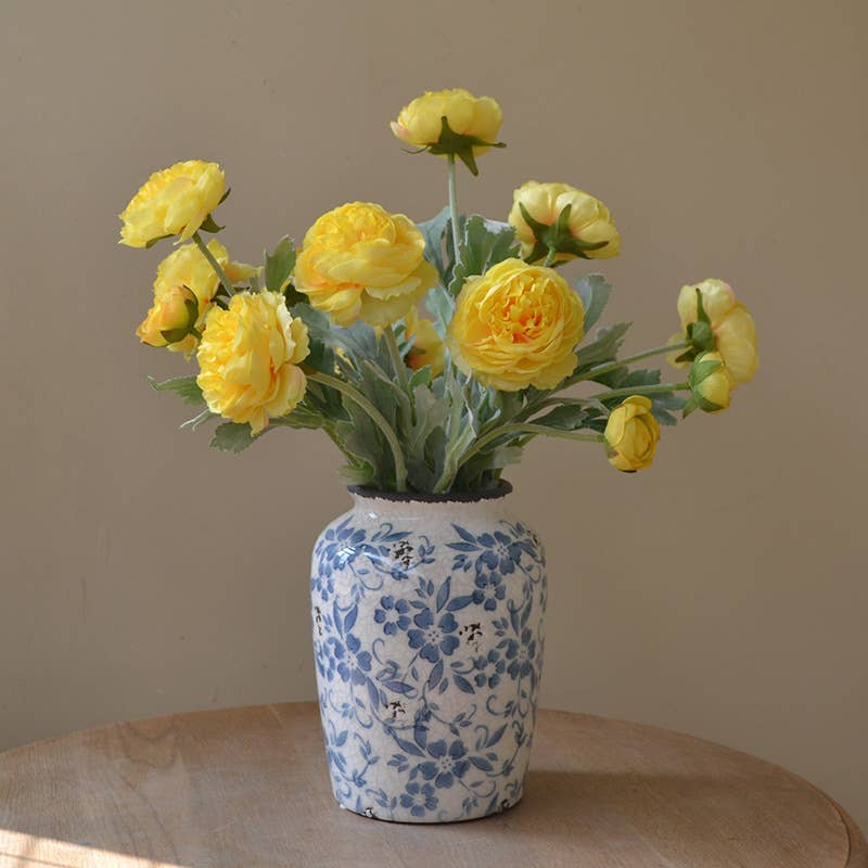 19'' Silk Ranunculus Single Spray Flowers, Spring Ranunculus