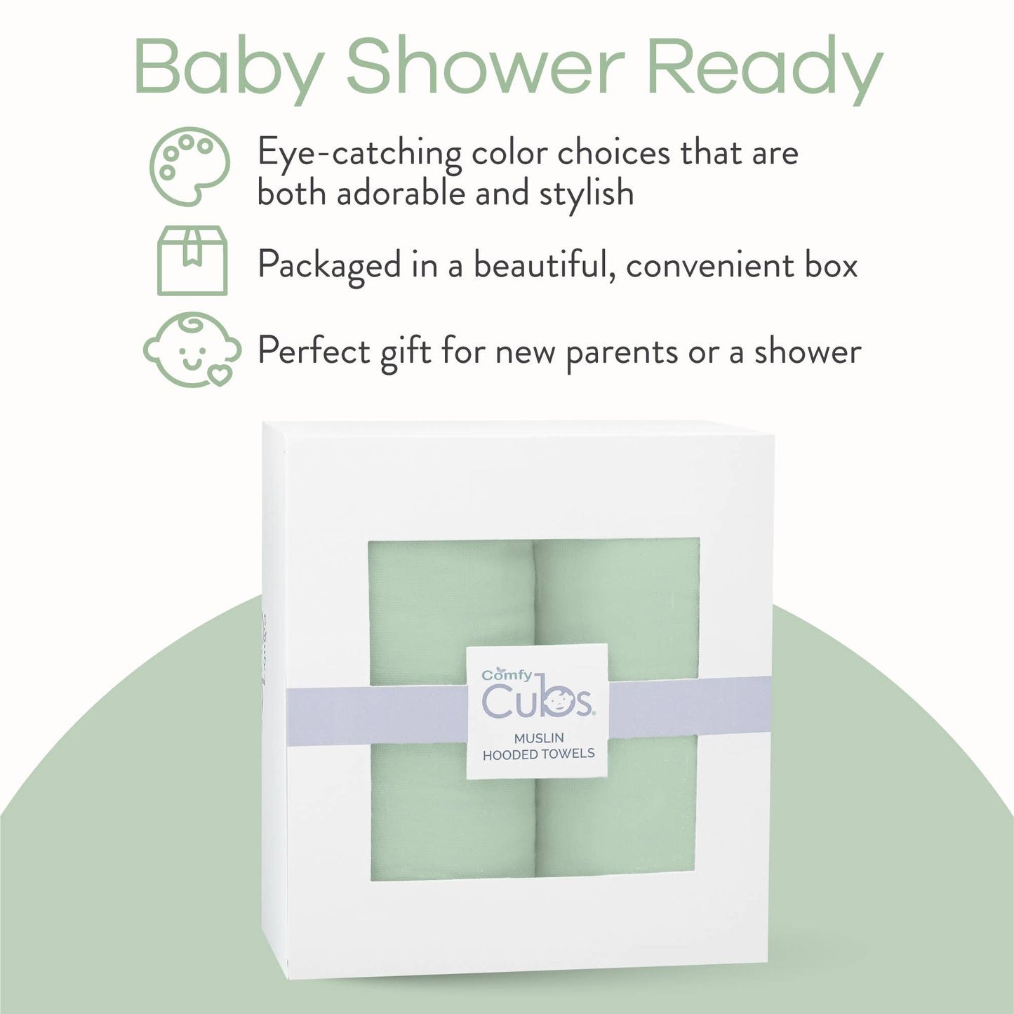 Baby Hooded 9 Layer Muslin Cotton Towel for Kids: White / Pack of 1