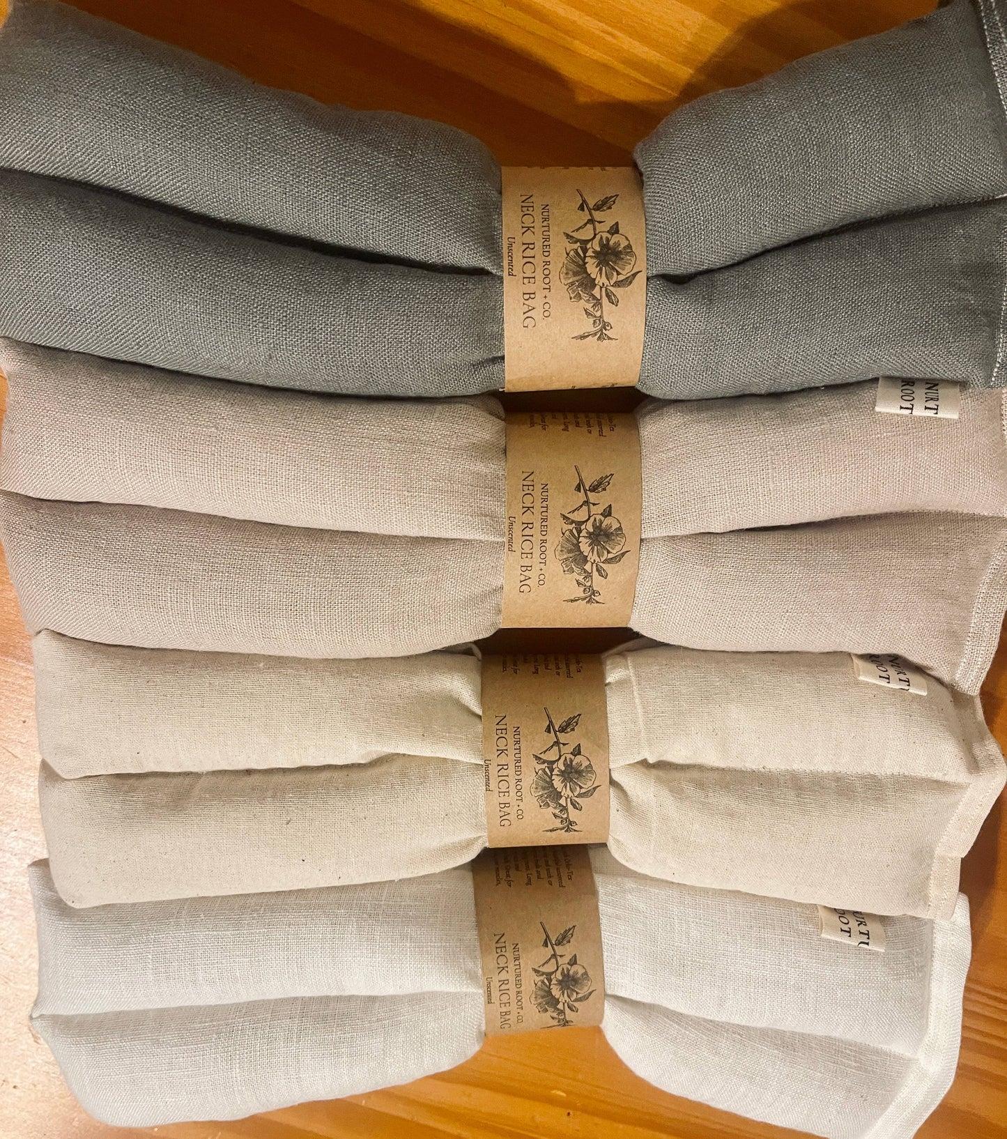 Neck and Shoulder Hot & Cold Rice Bag: Neutral (no design) / Lavender