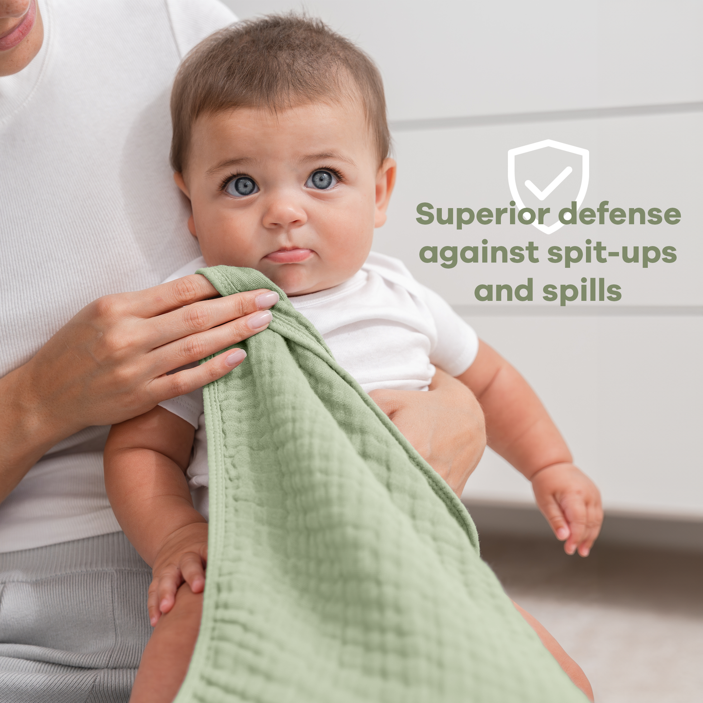 Muslin Burp Cloths by Comfy Cubs: White / 6-Pack 20”X10”