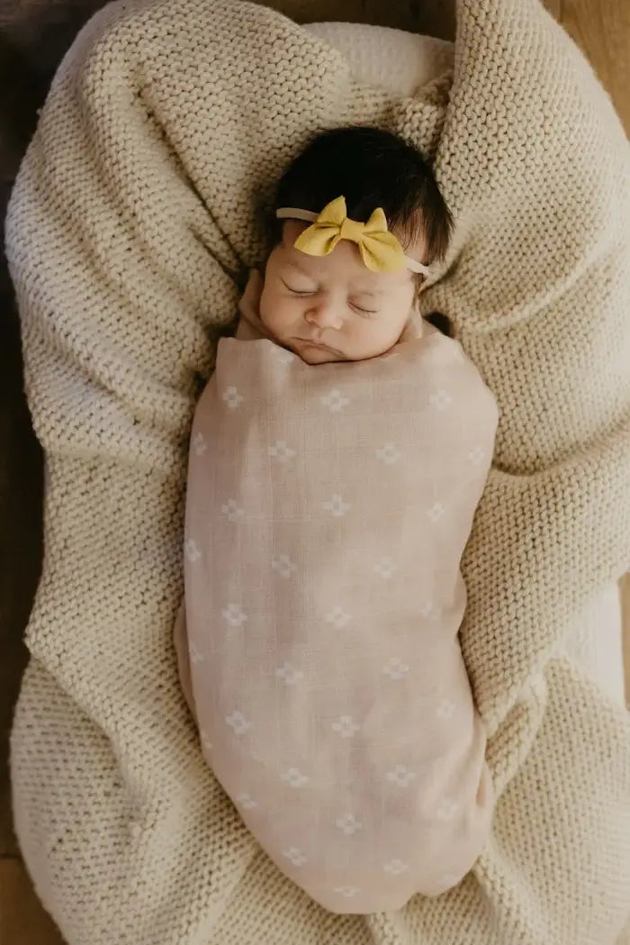 Boho Square Pink Sand Swaddle