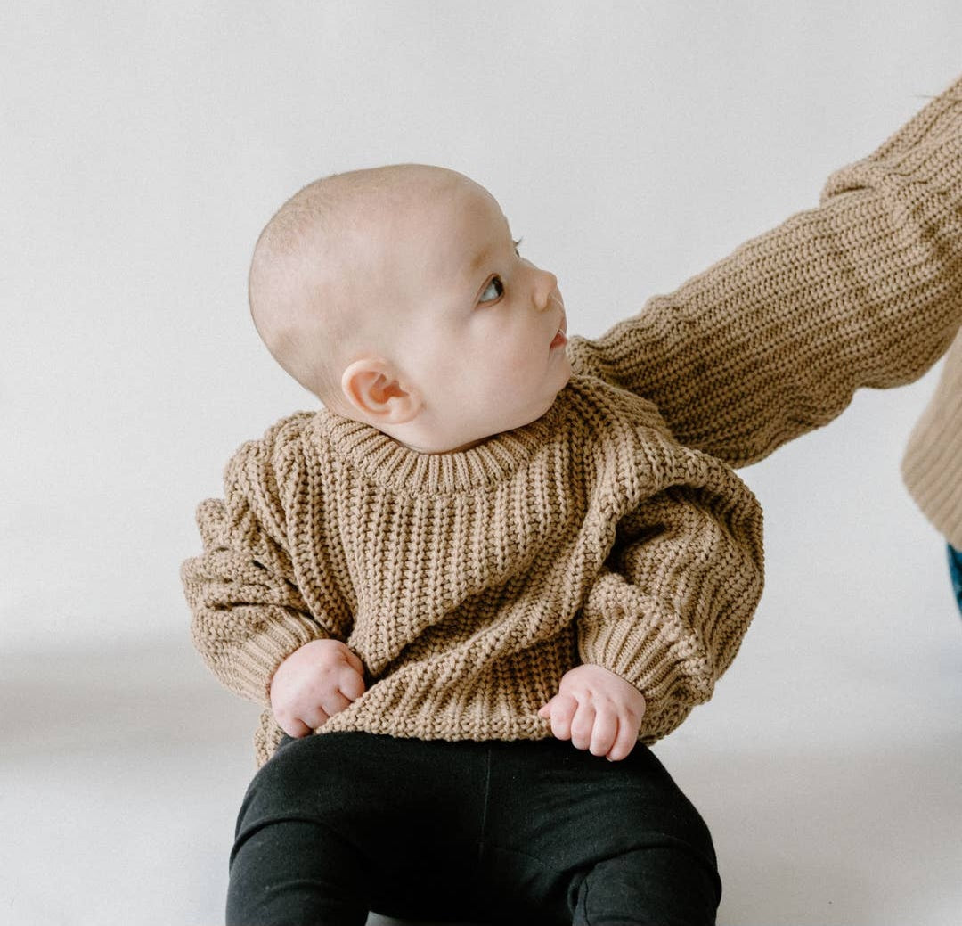 Chunky Knit Sweater- Taupe