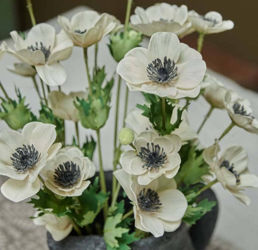 Anemone Pearl- Artifical Stem