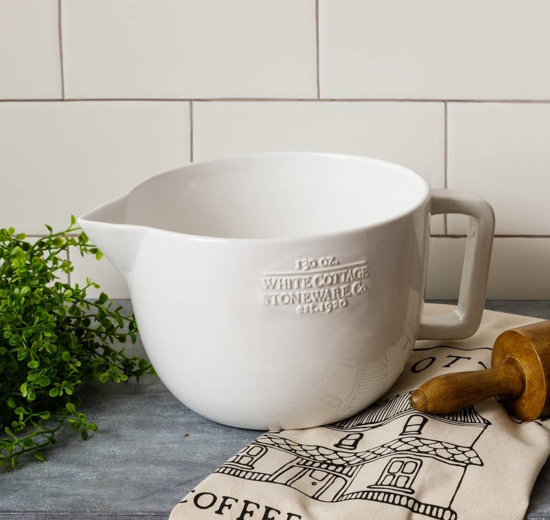 White Ceramic Batter Bowl