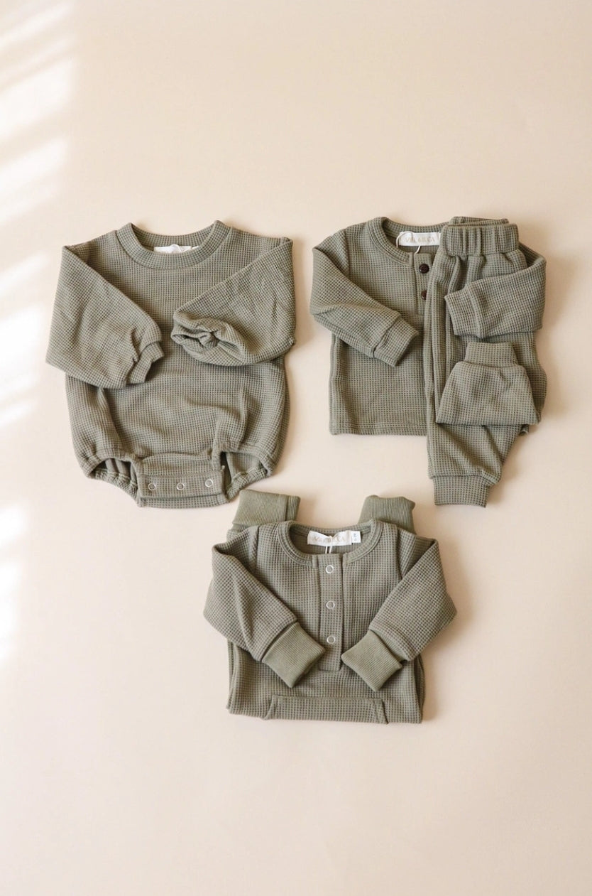 Waffle Set- Olive