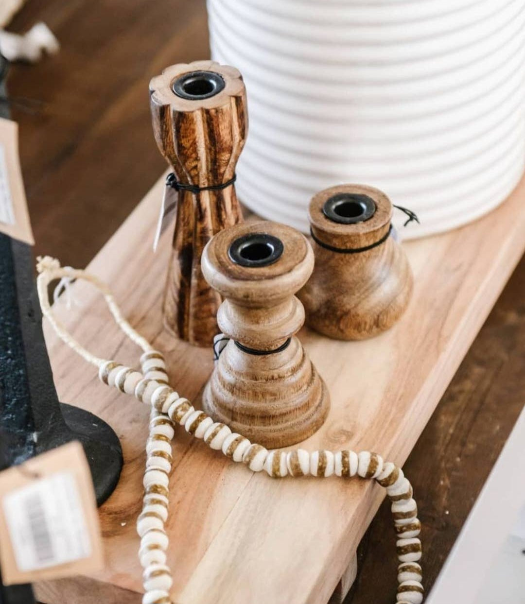 Wooden Taper Candle Holders