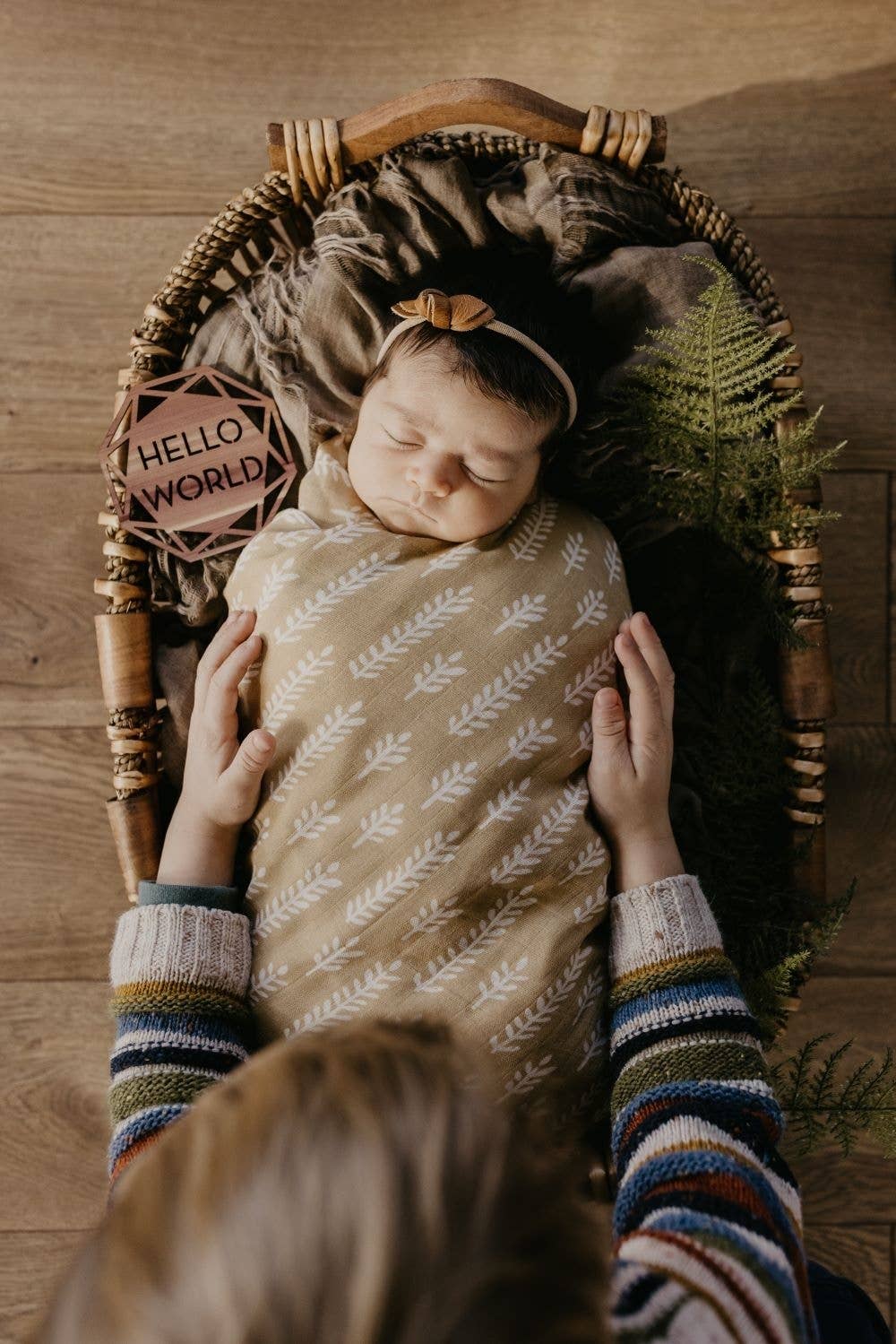 Muslin Swaddle Baby Blanket – Wheat: Maple Sugar