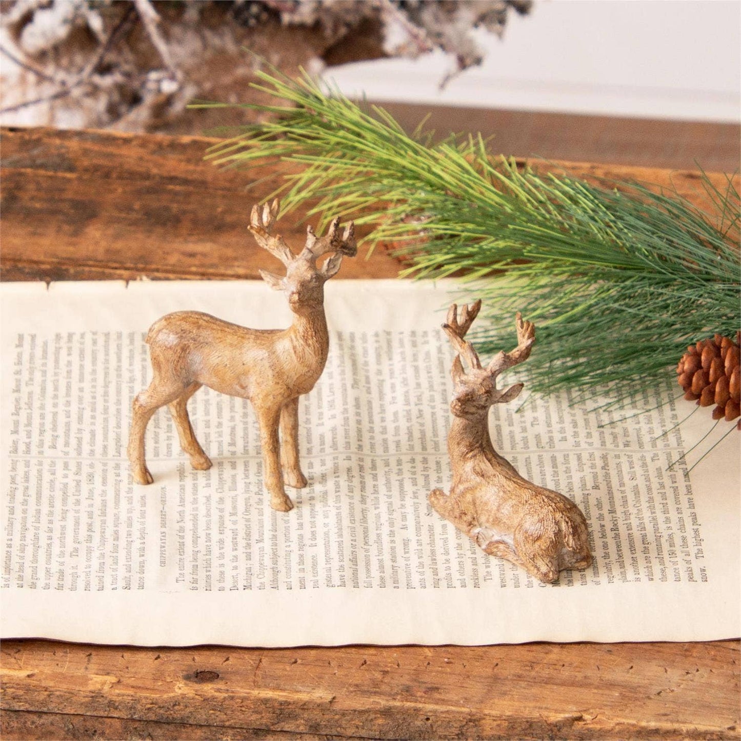 Mini Deer Figurines (Set Of 02)