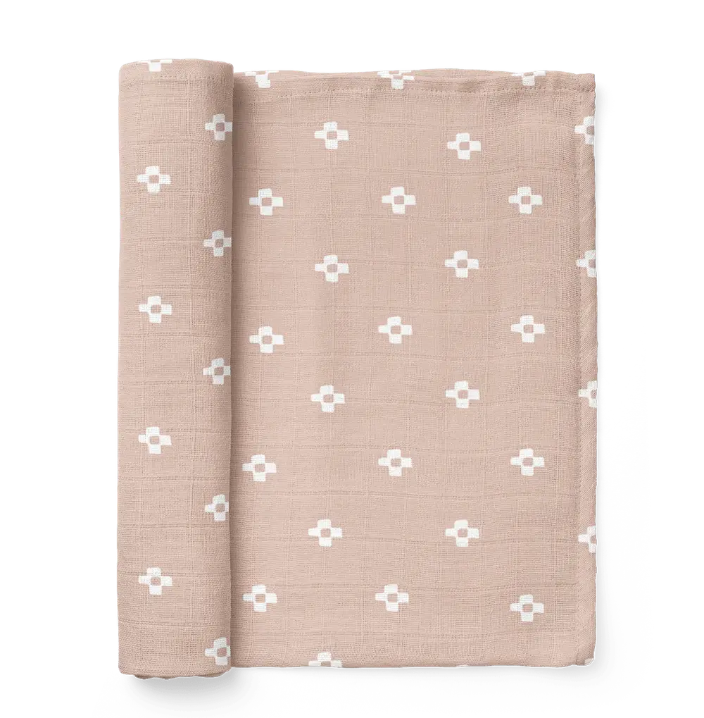 Boho Square Pink Sand Swaddle