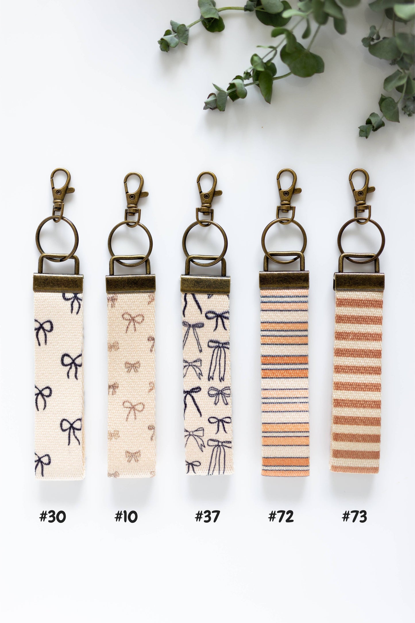 Canvas Wrist Keychain Lanyard, Custom Lanyard, Key Fob Wrist: #4 Green Checker / 1.25 Inches Wide (size pictured)