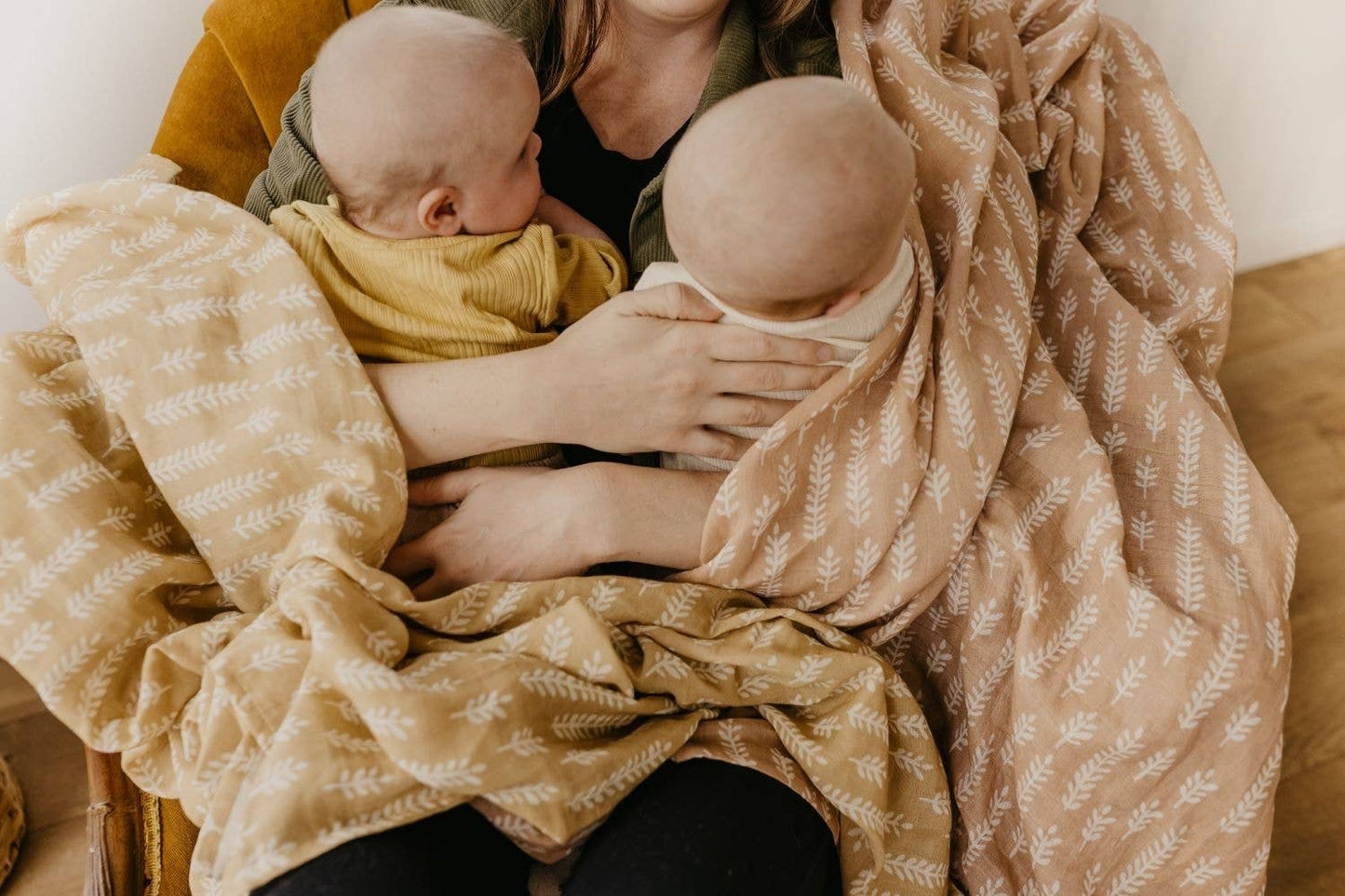 Muslin Swaddle Baby Blanket – Wheat: Maple Sugar