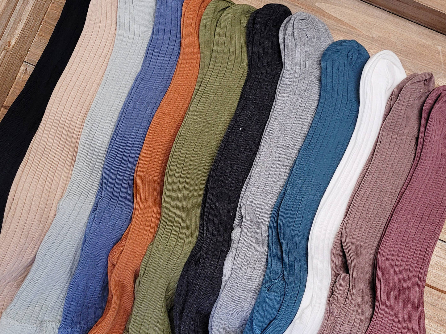Baby RIBBED tights Cotton Knit everyday footed stockings: Black / 18-36 months kds
