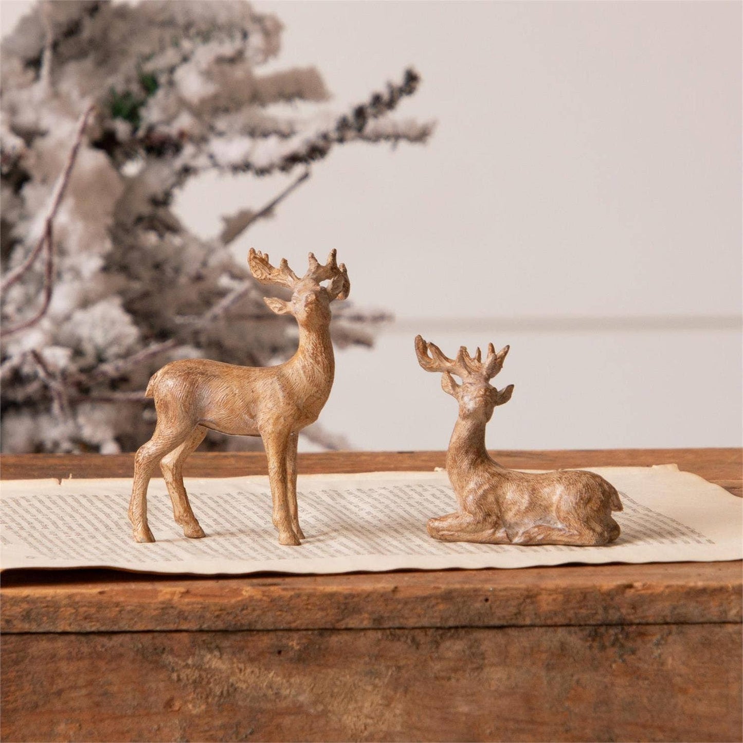 Mini Deer Figurines (Set Of 02)
