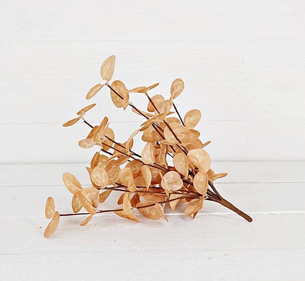 29505- 12in Bush-Foam Silver Dollar Leaves-Beige