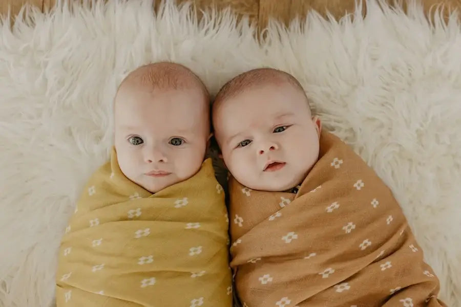 Boho Square Brown Baby Blanket