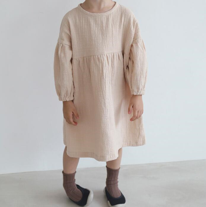 Annie & Charles® organic cotton muslin dress NOAH: Brown / 3-4Y