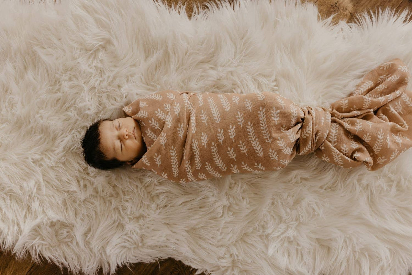 Muslin Swaddle Baby Blanket – Wheat: Maple Sugar