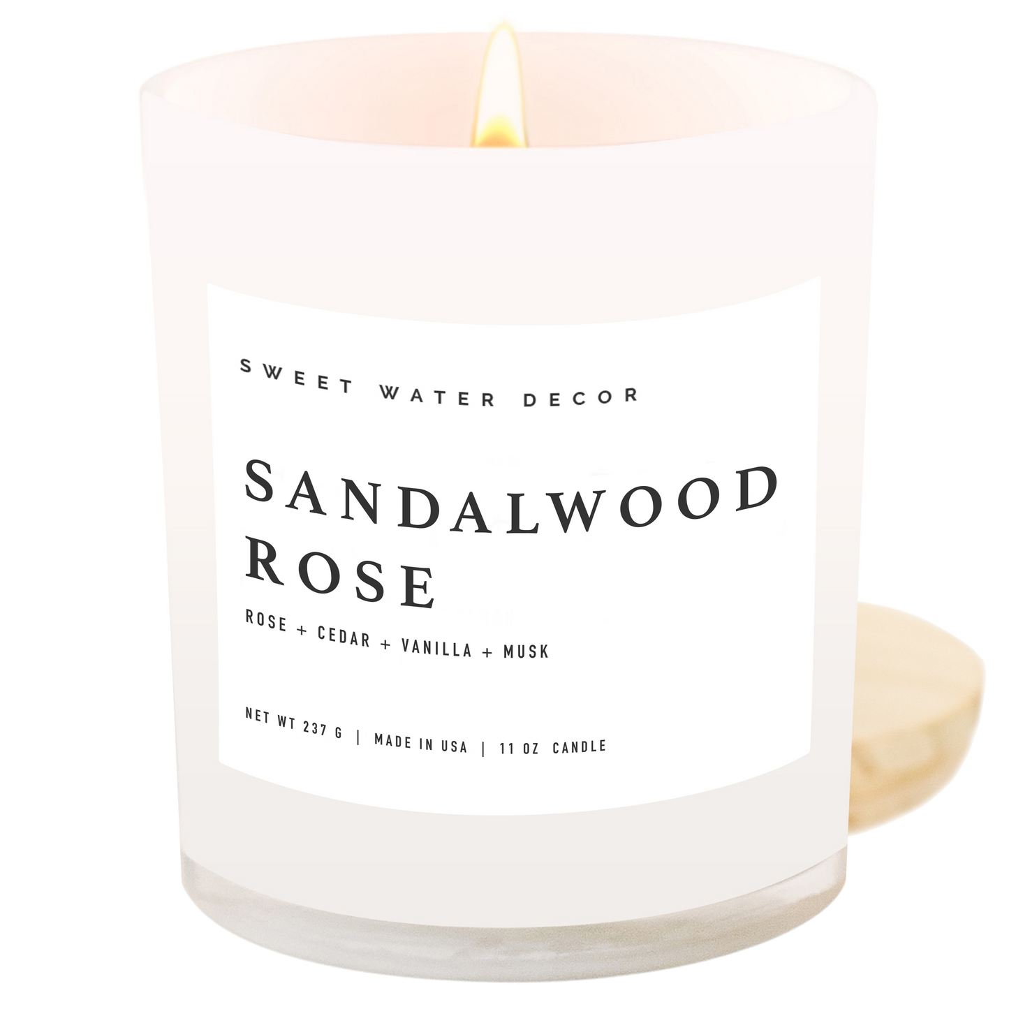 Sandalwood Rose 11 oz Soy Candle - Home Decor & Gifts