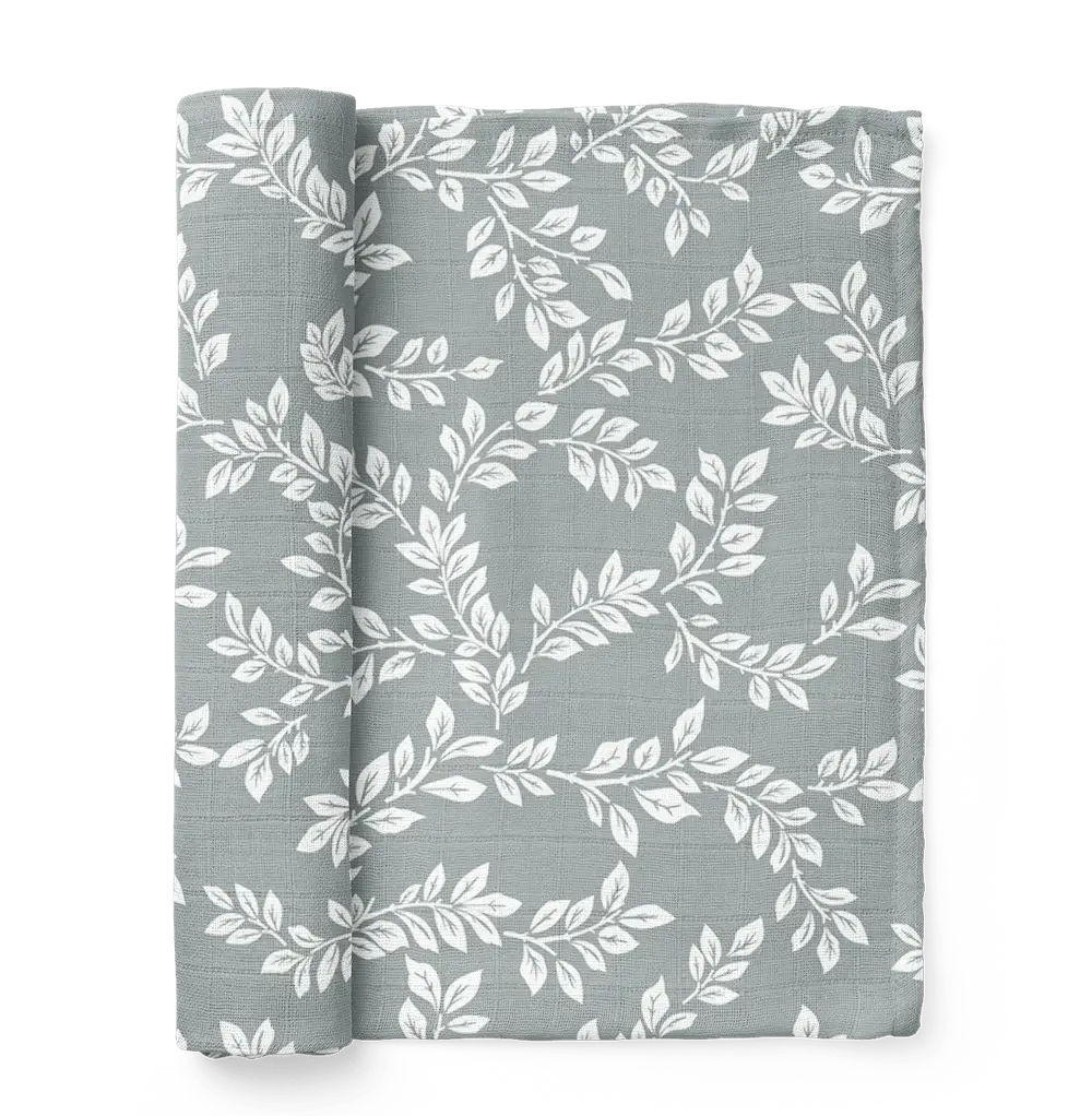 Swaddle Leafy Sprig Blue