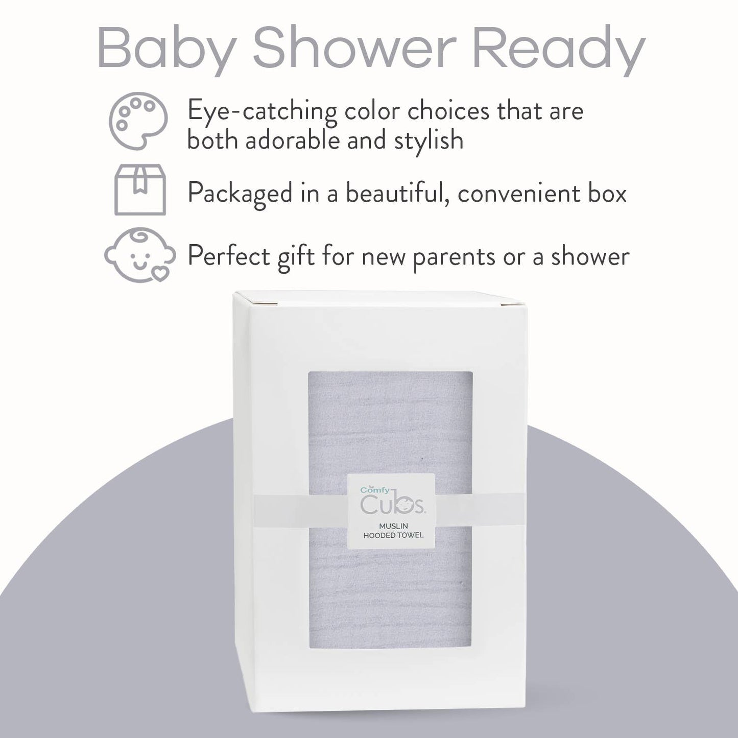 Baby Hooded 9 Layer Muslin Cotton Towel for Kids: White / Pack of 1