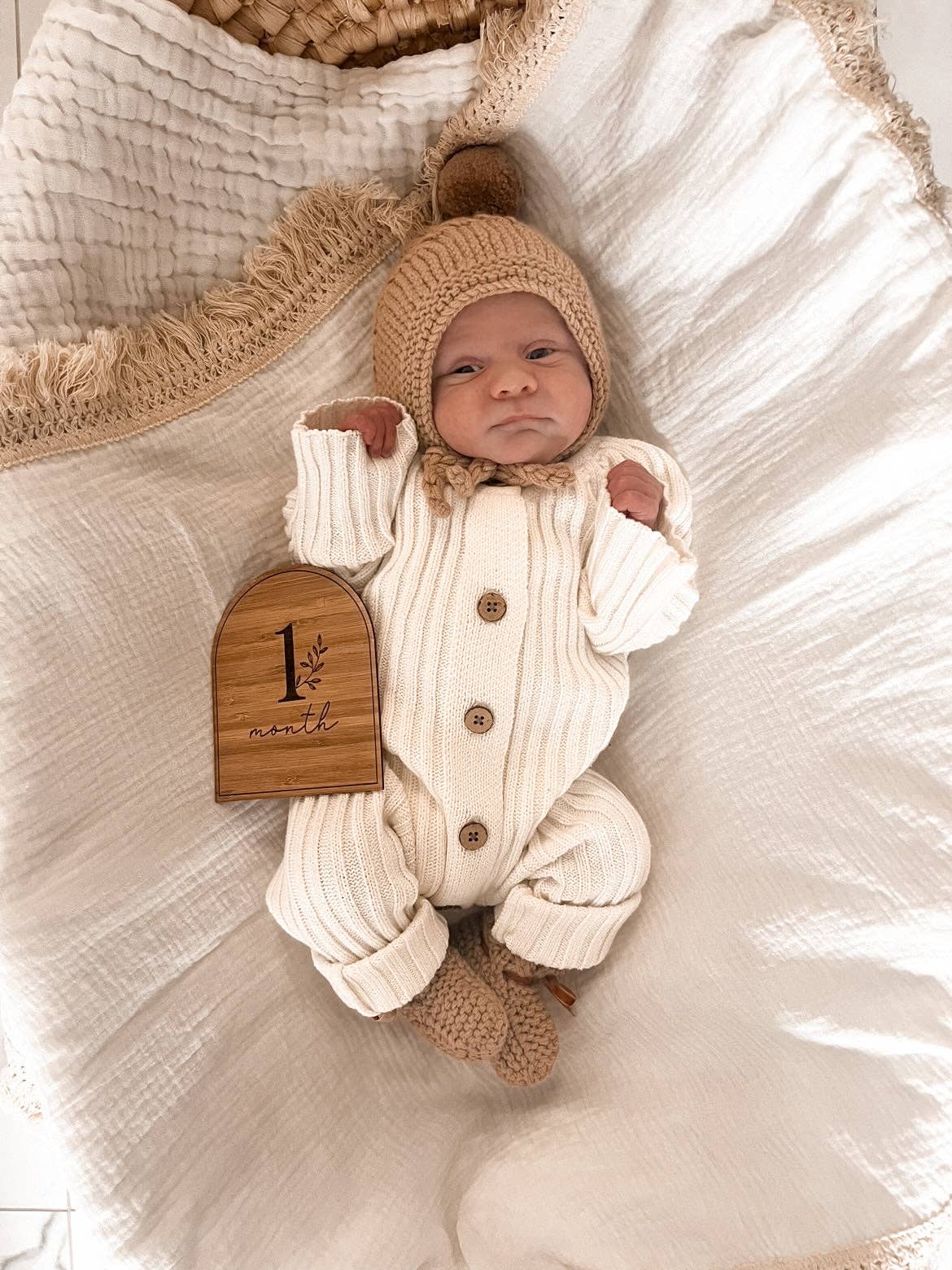 Ribbed Romper - Milk: Newborn