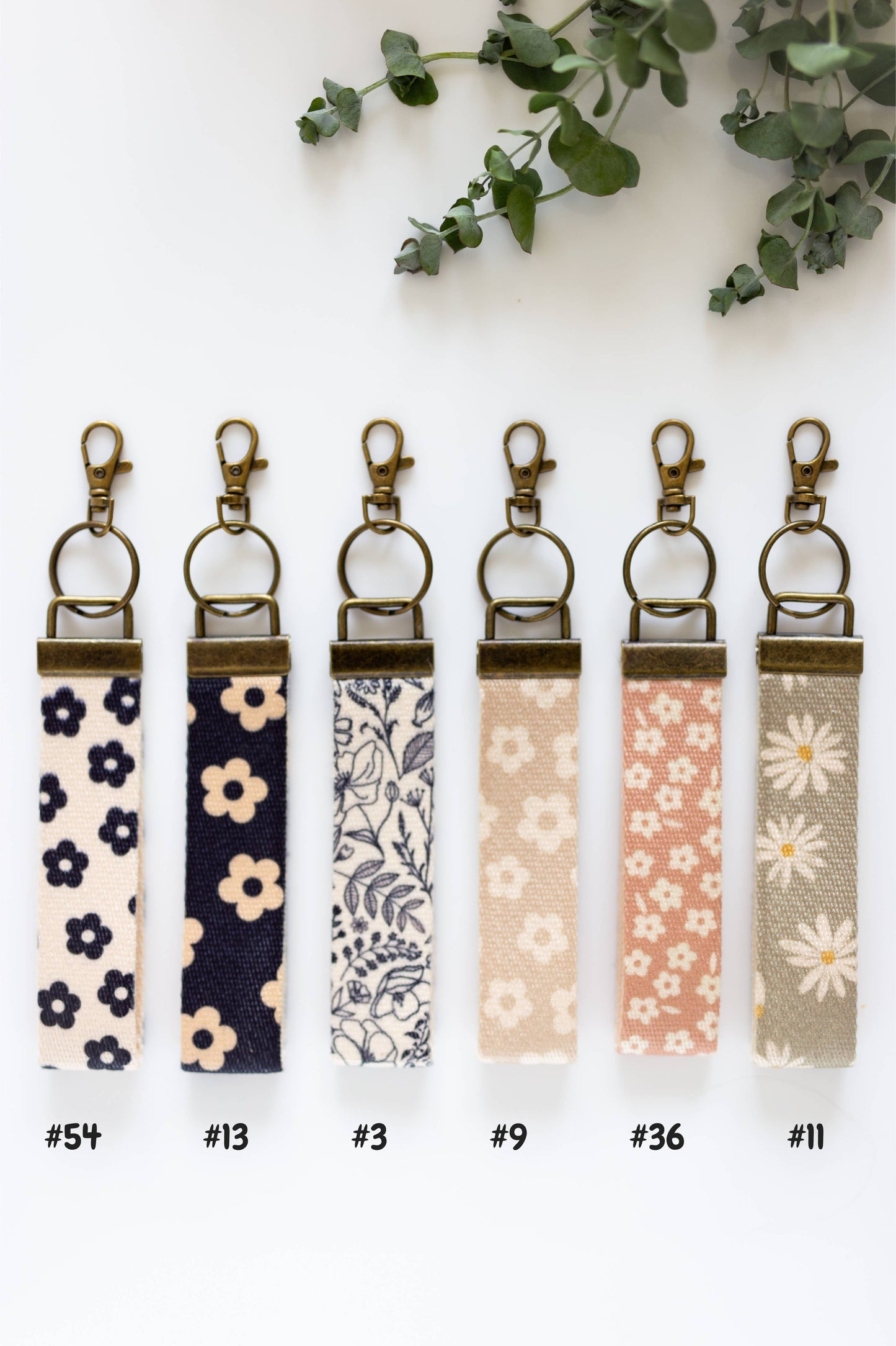 Canvas Wrist Keychain Lanyard, Custom Lanyard, Key Fob Wrist: #4 Green Checker / 1.25 Inches Wide (size pictured)
