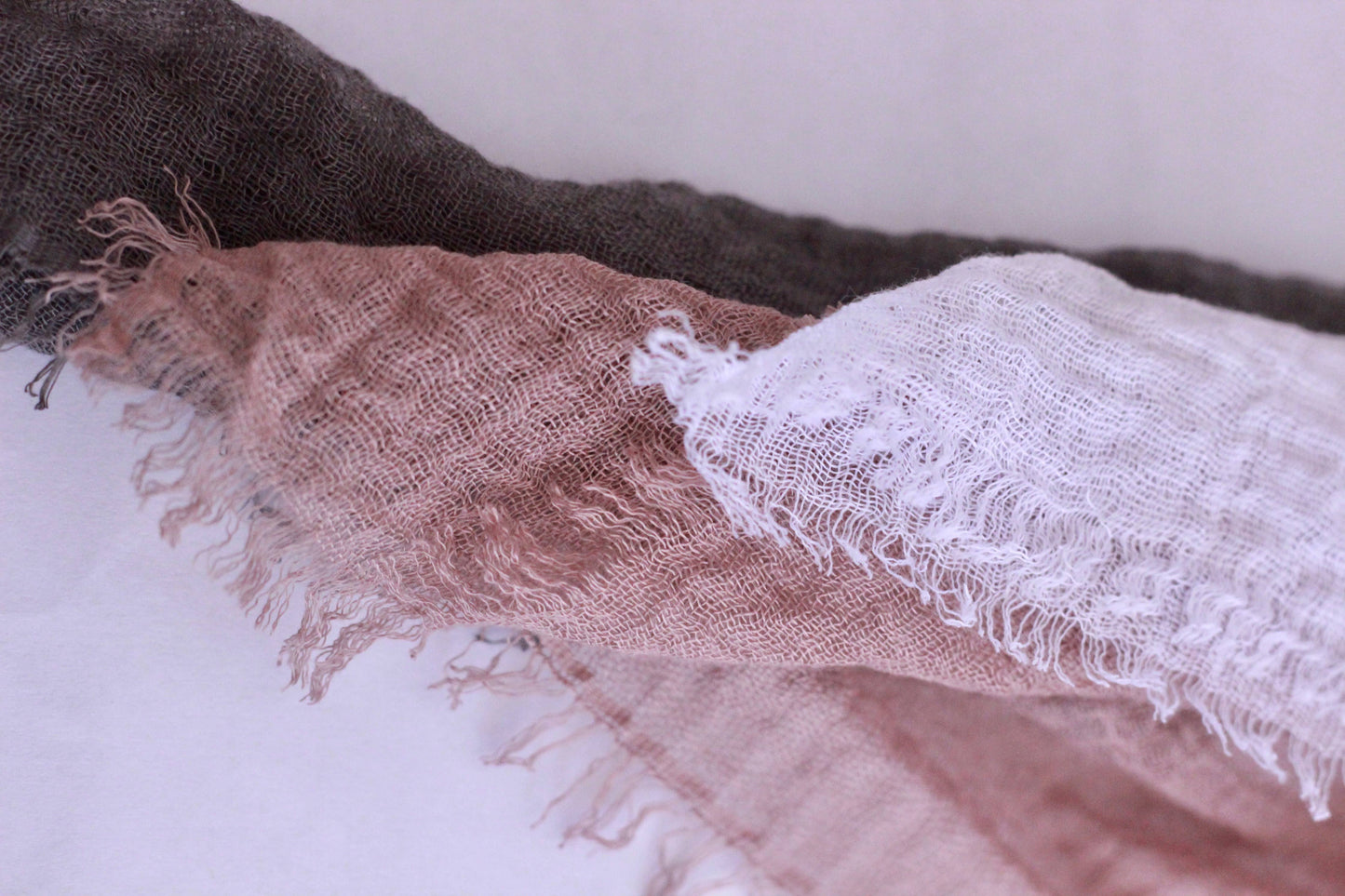 Gauze- Single Lightweight Square Scarf! Pick color and size.: Black / 24