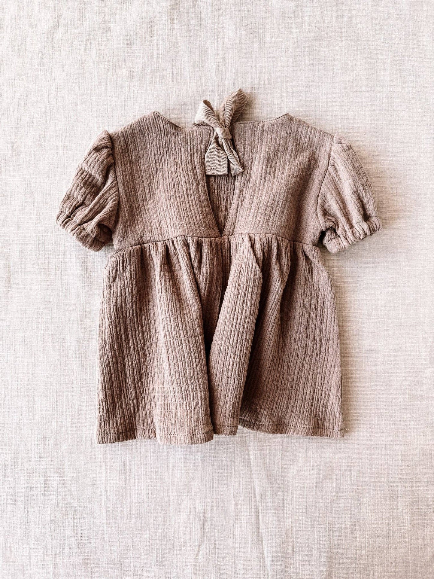 Florence baby dress / cacao: 3-6