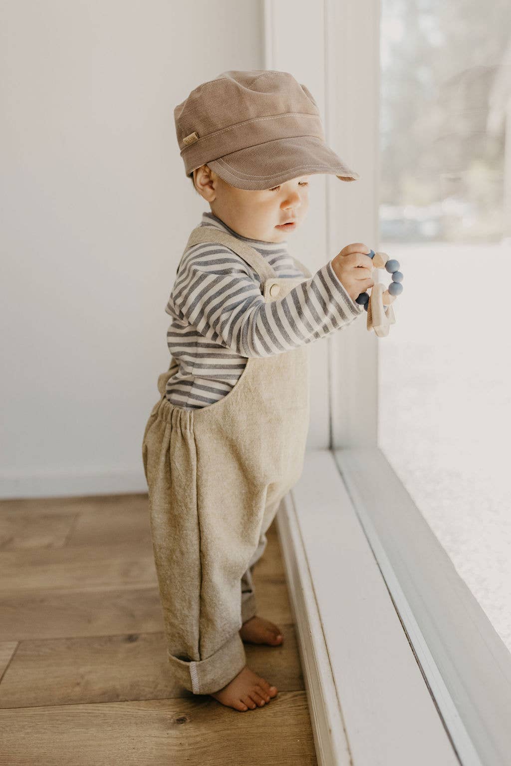 Baby And Children's Linen Harem Romper Pants: Nutmeg / 0-3M