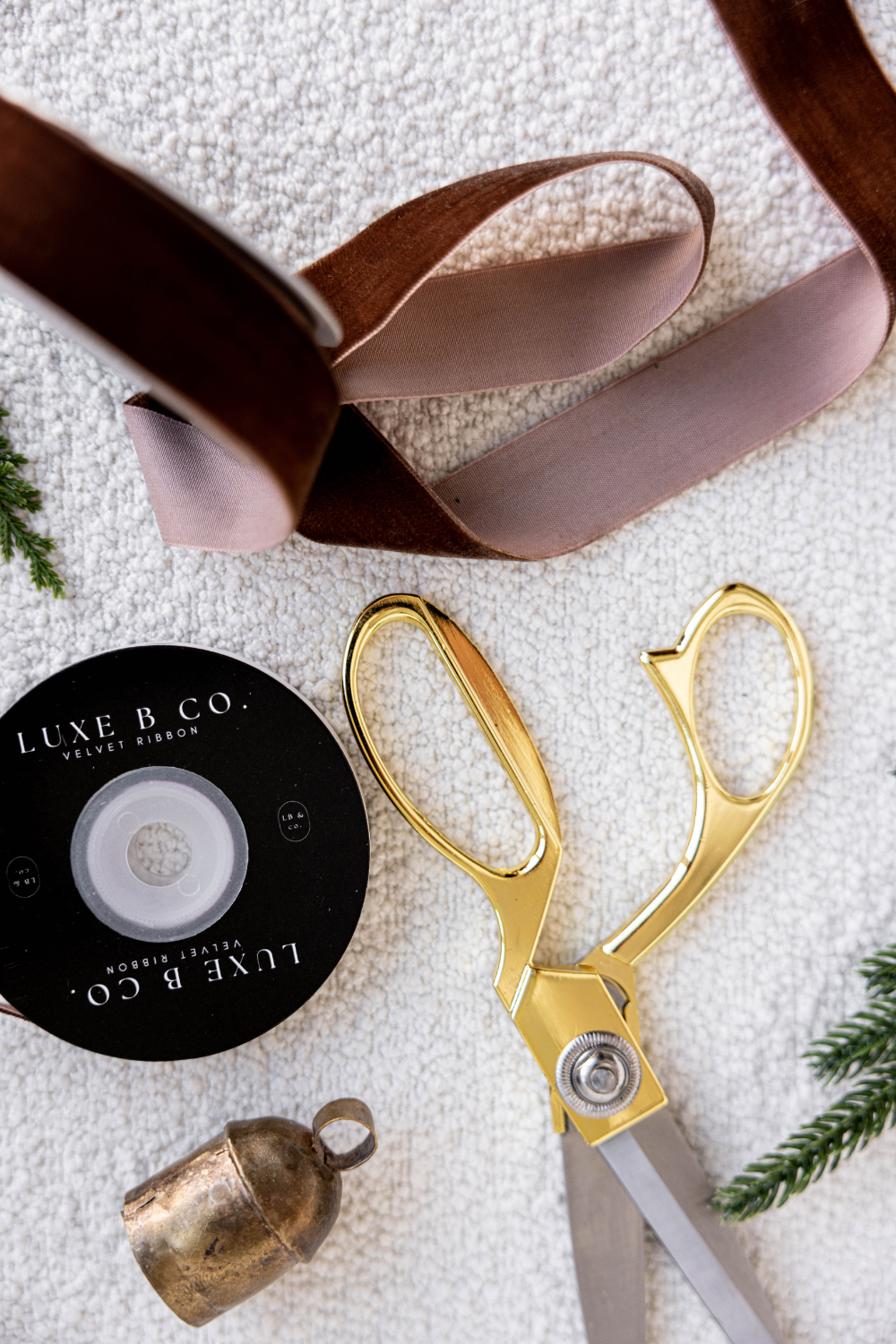 Brown Velvet Ribbon Holiday Decor
