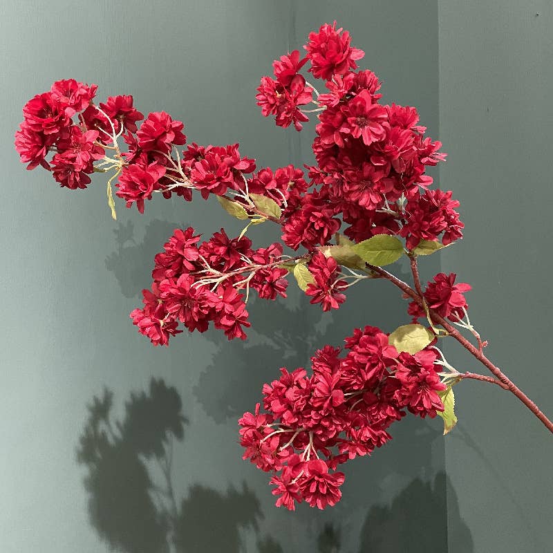 40''T Faux Cherry Blossom Branch, Pink/White/Red/Fuchsia