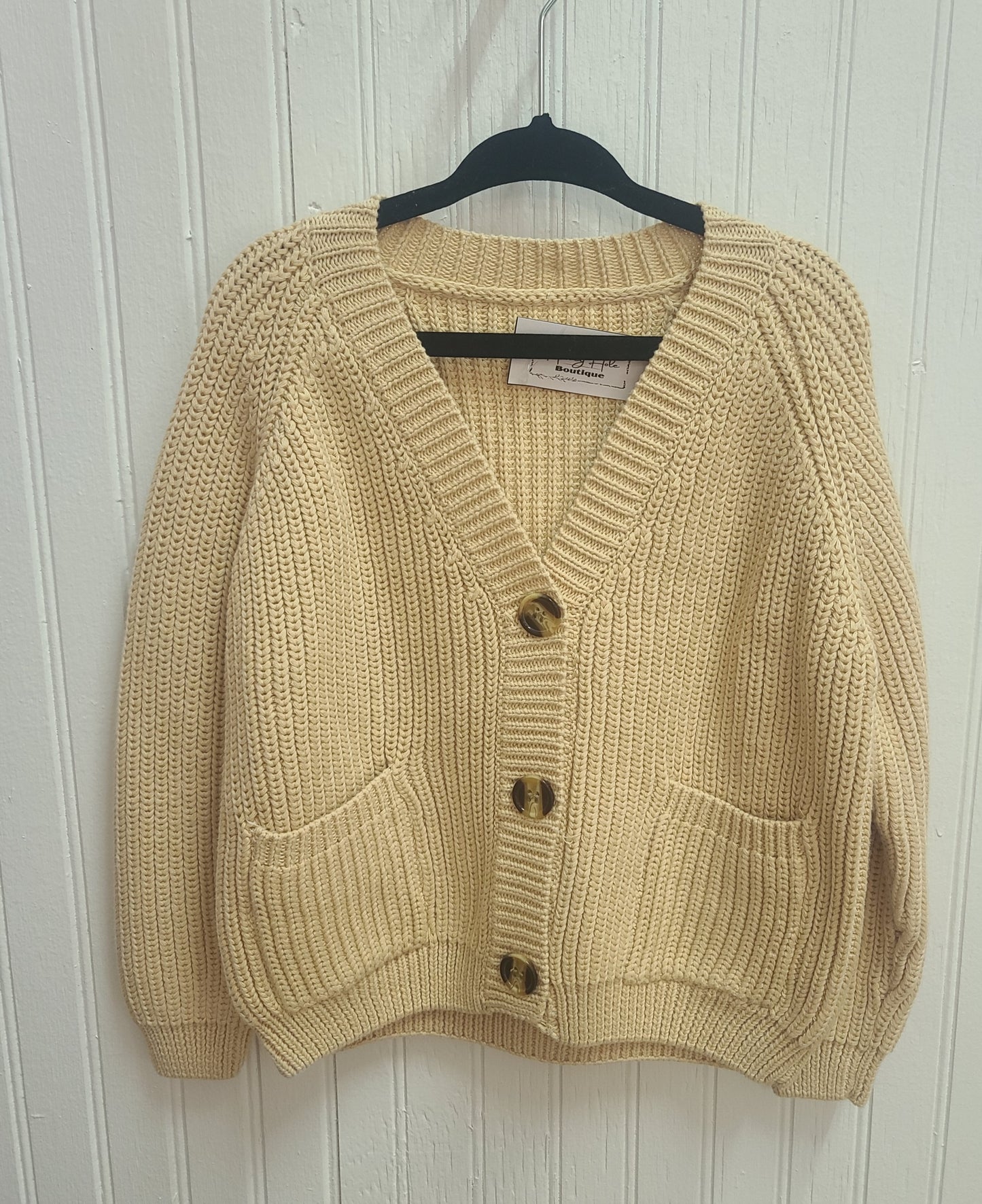 Knit Cardigan- Creme