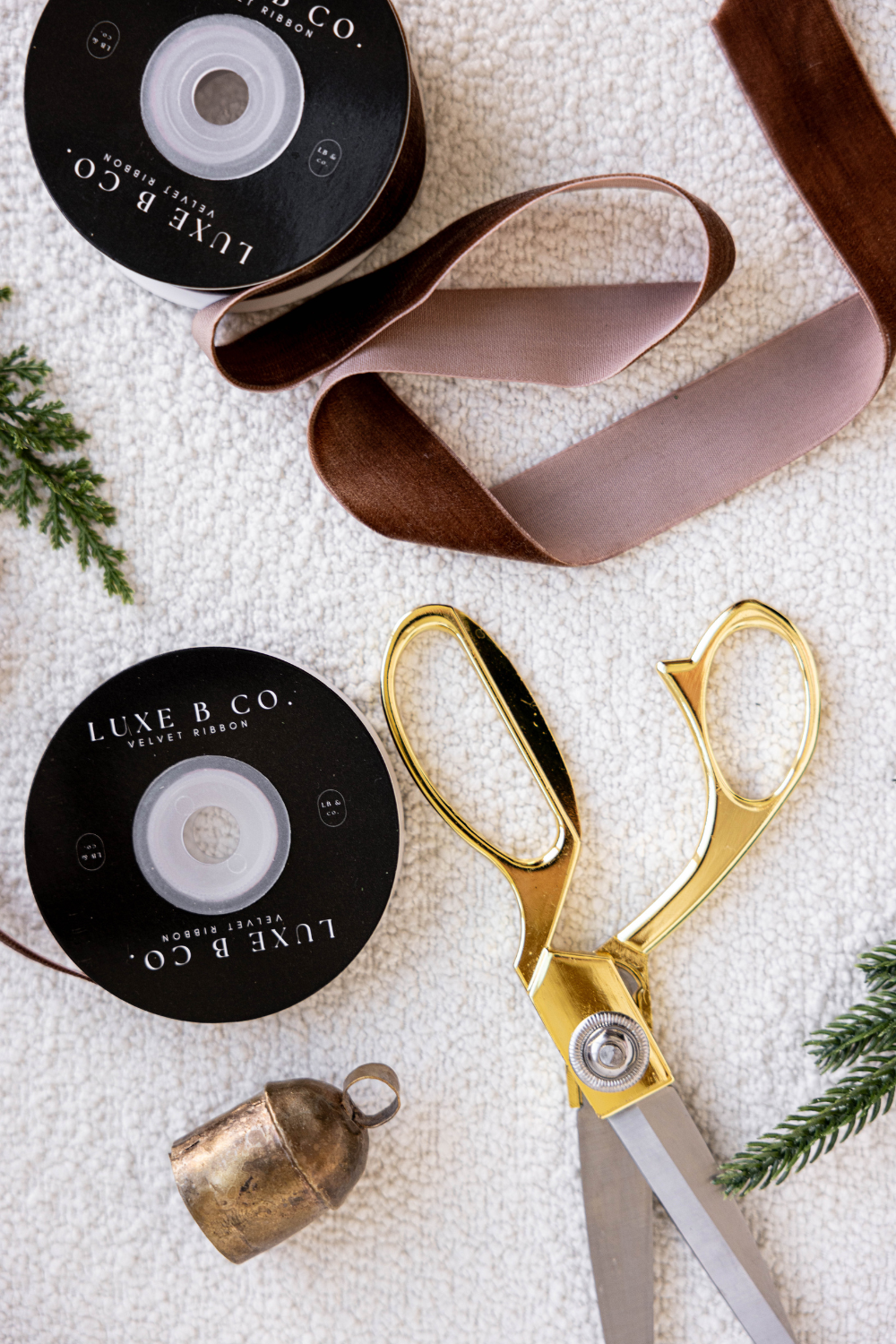 Brown Velvet Ribbon Holiday Decor