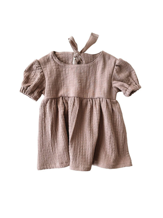 Florence baby dress / cacao: 3-6