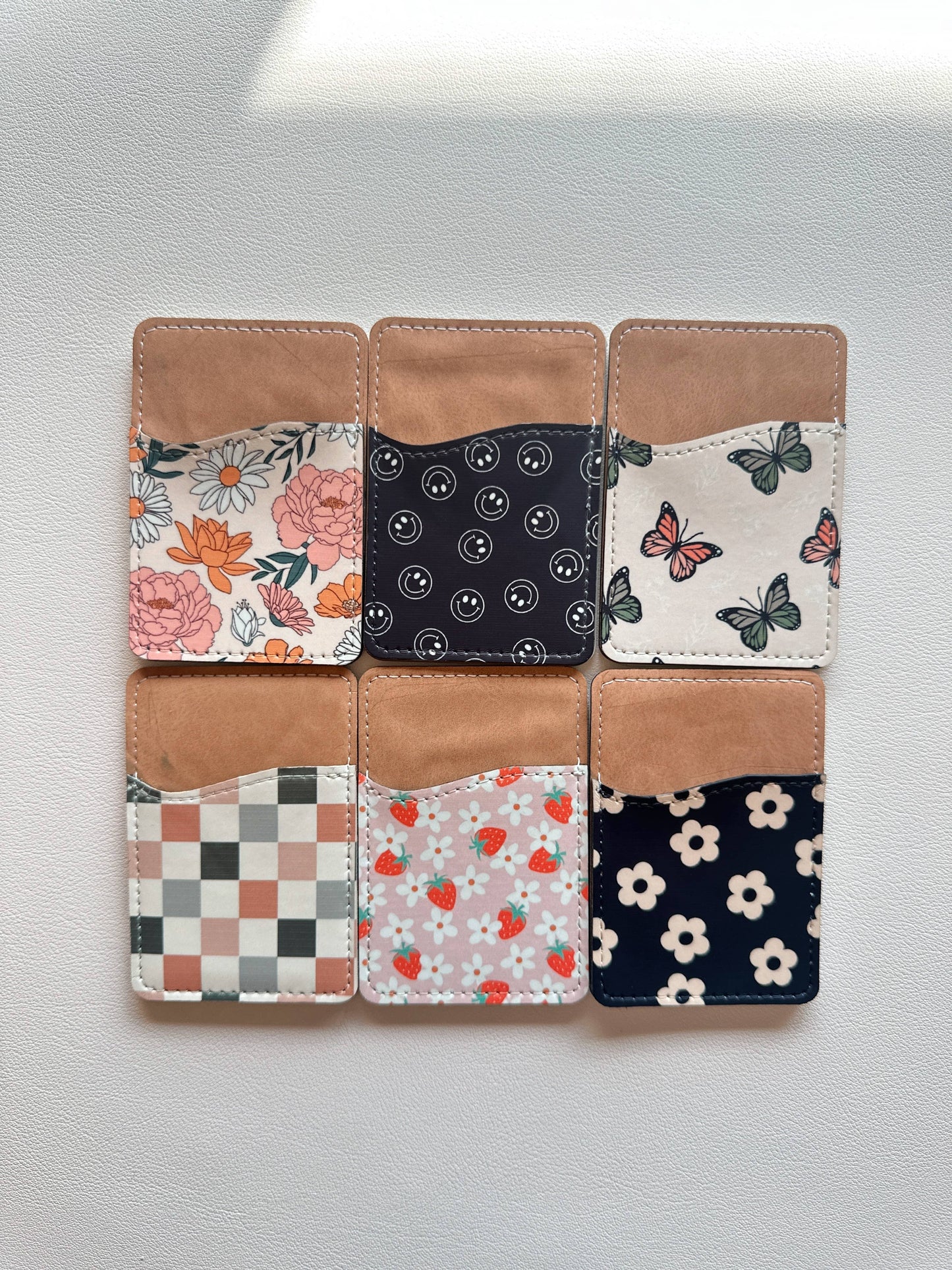 Phone Wallet, Card Holder, Stick on Phone Wallet,: #30 Black Bow