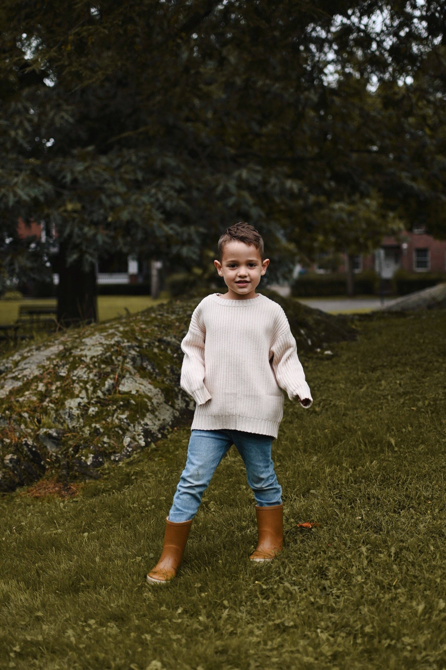 Knit sweater - Cream: 12-18M