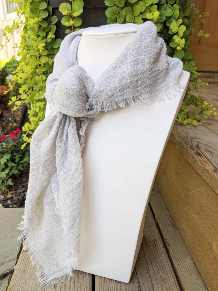 Gauze- Single Lightweight Square Scarf! Pick color and size.: Salt / 30