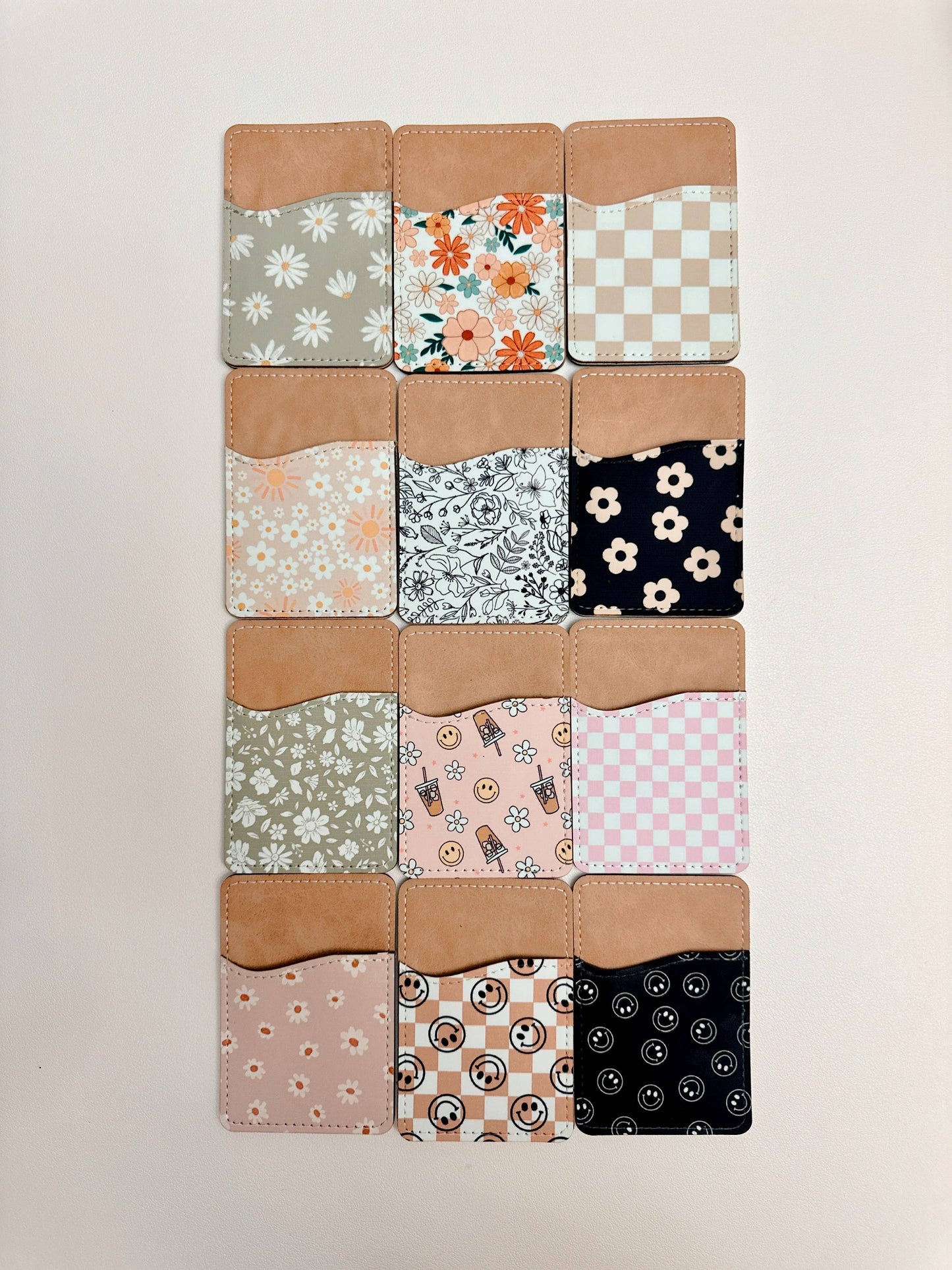 Phone Wallet, Card Holder, Stick on Phone Wallet,: #30 Black Bow