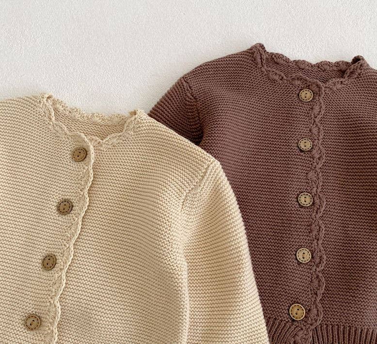 Annie & Charles® CHIARA knit jacket: Beige / 2-3 Y