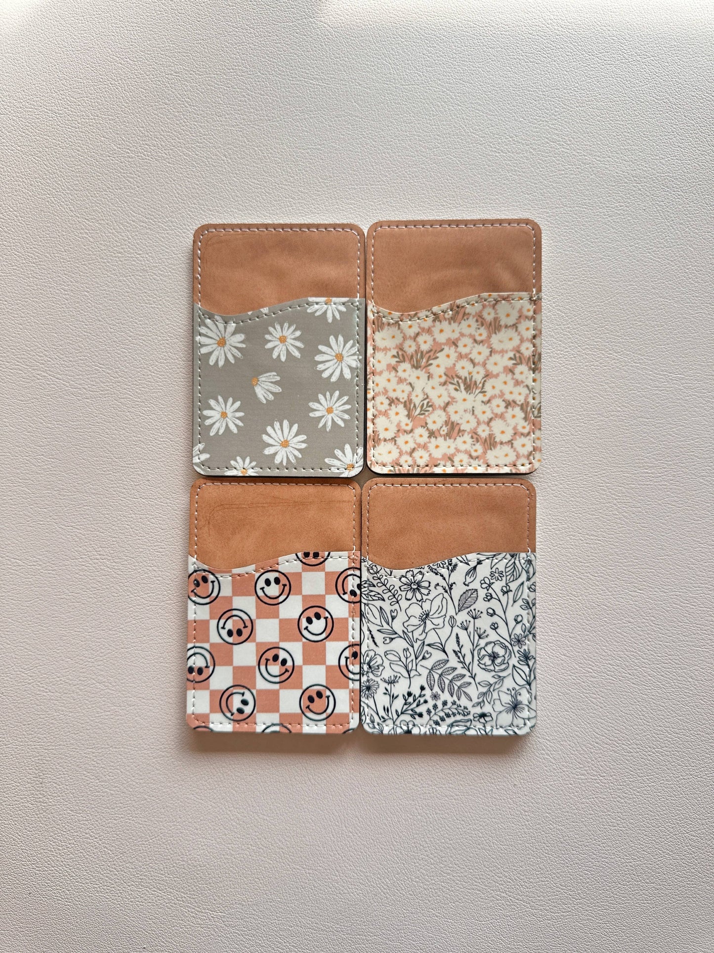 Phone Wallet, Card Holder, Stick on Phone Wallet,: #30 Black Bow