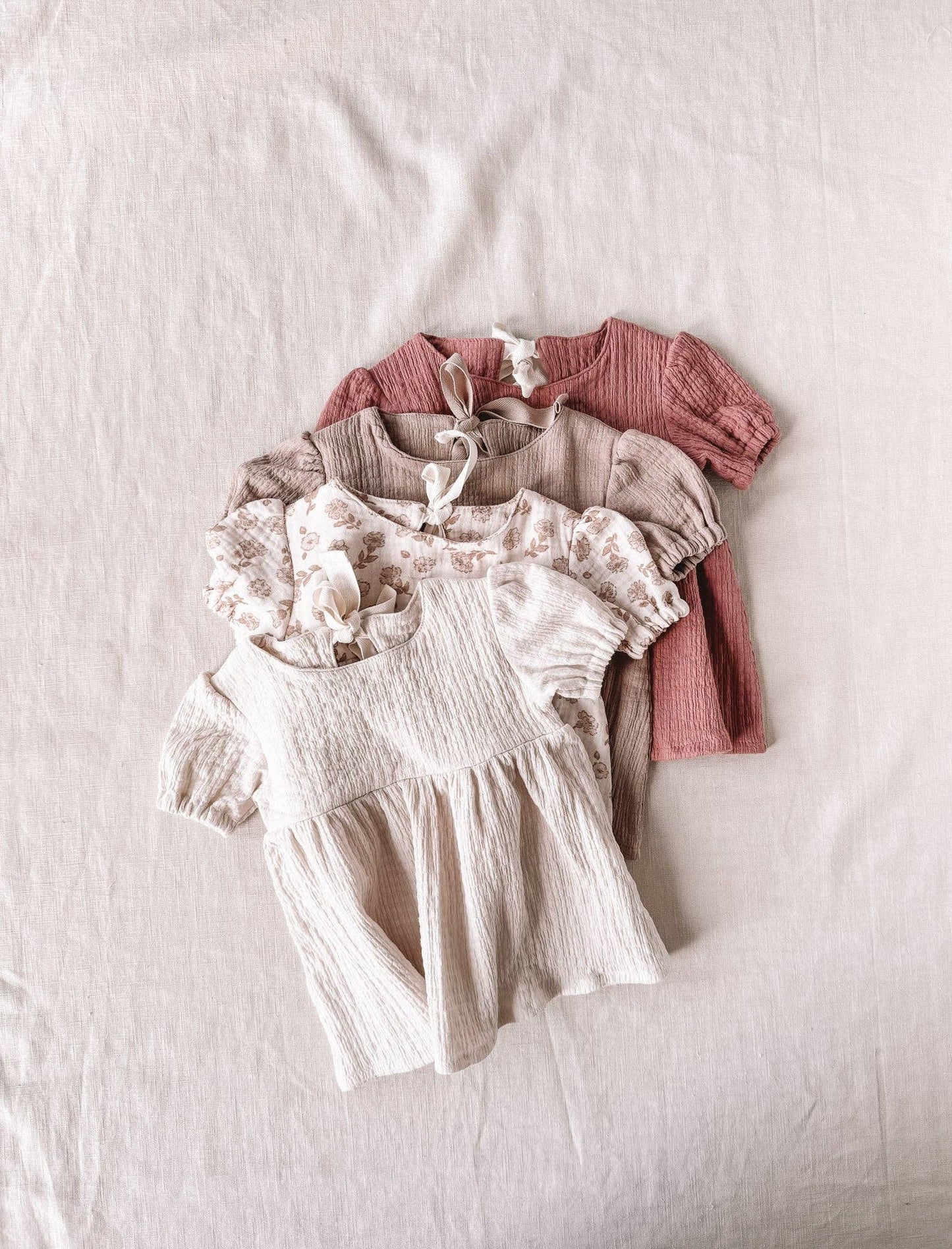 Florence baby dress / cacao: 3-6