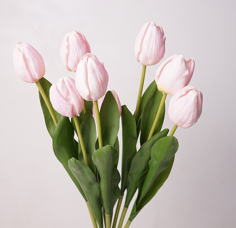 19''T Real Touch Tulips bunch, Faux Tulips Spring Flowers